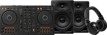 Pioneer DJ DDJ-FLX4 + Pioneer DJ HDJ-X7 Zwart + Pioneer DJ DM-50D Zwart Pioneer DJ controller