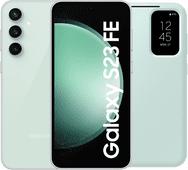 Coolblue Samsung Galaxy S23 FE 256GB Groen 5G + Smart View Book Case Groen aanbieding