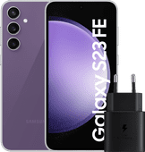 Samsung Galaxy S23 FE 128GB Purple 5G + Samsung Charger 25W Black Samsung phone from 2023