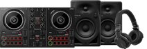 Pioneer DJ DDJ-200 + Pioneer DJ HDJ-CUE1 + Pioneer DJ DM-40D-BT Black Pioneer DJ controller