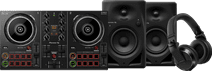 Pioneer DJ DDJ-200 + Pioneer DJ HDJ-X7 Black + Pioneer DJ DM-40D-BT Black Pioneer DJ controller