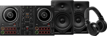 Pioneer DJ DDJ-200 + Pioneer DJ HDJ-X7 Zwart + Pioneer DJ DM-50D Zwart Pioneer DJ DDJ-200