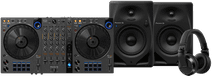 Pioneer DJ DDJ-FLX6 + Pioneer DJ HDJ-X7 Zwart + Pioneer DJ DM-50D-BT Zwart Pioneer DJ controller