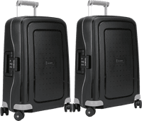 Coolblue Samsonite S'Cure Spinner 55cm Duo Pack Black aanbieding