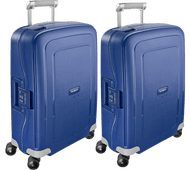 Coolblue Samsonite S'Cure Spinner 55cm Dark Blue Duo Kofferset aanbieding