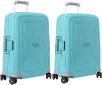 Samsonite S'Cure Spinner 55cm Aqua Blue Duo Kofferset Handbagage koffer