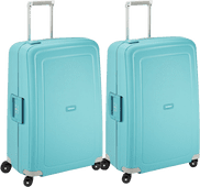 Coolblue Samsonite S'Cure Spinner 75cm Duo Pack Aqua Blue aanbieding