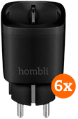 Hombli Smart Plug Black 6-pack power plug