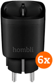 Hombli Smart Plug Black 6-pack Smart home promotion