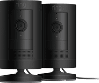 Ring Stick Up Cam Plug-In - Black 2-pack Ring camera for a small garden