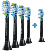 Philips Sonicare Plaque Defence HX9045/33 Zwart (5 stuks) Opzetborstel voor elektrische tandenborstel