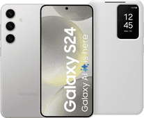 Samsung Galaxy S24 256GB Grijs 5G + Smart View Book Case Wit Samsung telefoon uit 2024