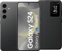 Coolblue Samsung Galaxy S24 256GB Zwart 5G + Smart View Book Case Zwa aanbieding