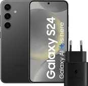 Samsung Galaxy S24 128GB Zwart 5G + Samsung Snellader 25 Watt Samsung smartphone met Galaxy AI