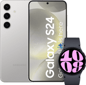 Coolblue Samsung Galaxy S24 128GB Grijs + Galaxy Watch 6 Zwart 40mm aanbieding