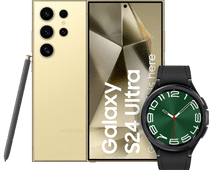 Coolblue Samsung Galaxy S24 Ultra 512GB Geel 5G + Galaxy Watch 6 Classic Zwart 47mm aanbieding