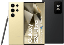 Coolblue Samsung Galaxy S24 Ultra 256GB Geel 5G + Smart View Book Case Zwart aanbieding
