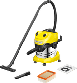 Kärcher WD 4S V-20/5/22 Construction vacuum for medium-sized jobs