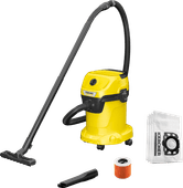 Karcher WD 3 V-17/4/20 + stofzuigerzakken (4x) Bouwstofzuiger voor kleine klussen