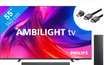 Coolblue Philips The One 55PUS8508 - Ambilight (2023) + Soundbar + Hdmi kabel aanbieding