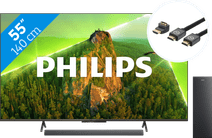 Philips 55PUS8108 - Ambilight (2023) + Soundbar + Hdmi kabel