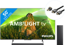 Coolblue Philips 50PUS8108 - Ambilight (2023) + Soundbar + Hdmi kabel aanbieding