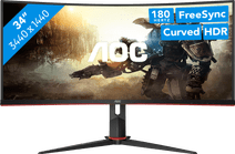 AOC CU34G2XP/BK monitor with adjustable height