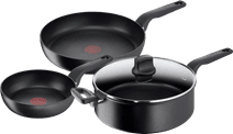 Coolblue Tefal Hard Titanium Pro Koekenpannenset 24 + 28 cm + Hapjespan 28 cm aanbieding