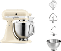 KitchenAid 5KSM185PSEAC Amandelwit Keukenmixer voor kleine tot middelgrote bereidingen