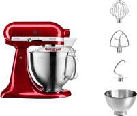 KitchenAid 5KSM185PSECA Appelrood Keukenmixer voor kleine tot middelgrote bereidingen