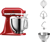 KitchenAid 5KSM185PSEER Empire Red Stand mixer for small to medium-sized preparations