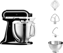 KitchenAid 5KSM185PSEOB Onyx Zwart Keukenmixer voor kleine tot middelgrote bereidingen