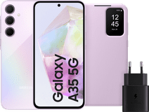 Samsung Galaxy A35 128GB Paars 5G + Accessoirepakket Samsung telefoon uit 2024