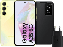 Samsung Galaxy A35 128GB Geel 5G + Accessoirepakket Mobiele telefoon met 5G