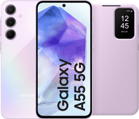 Samsung Galaxy A55 128GB Roze 5G + Smart View Book Case Roze Samsung telefoon aanbieding