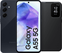 Samsung Galaxy A55 256GB Donkerblauw 5G + Smart View Book Case Zwart Samsung Galaxy A55