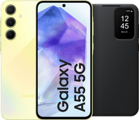 Samsung Galaxy A55 256GB Geel 5G + Smart View Book Case Zwart Samsung Galaxy A55