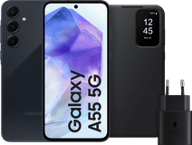 Samsung Galaxy A55 128GB Donkerblauw 5G + Accessoirepakket Mobiele telefoon met 5G