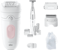 Braun Silk·épil 5 5-230 Wit/Flamingo Epilator voor gezicht of bikinilijn