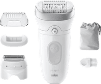 Braun Silk·épil 7-041 Wit/Zilver Epilator voor gezicht of bikinilijn