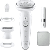 Braun Silk·épil 9 9-041 Wit/Zilver Epilator voor gezicht of bikinilijn