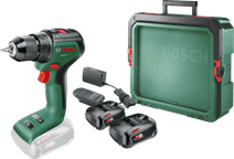 Coolblue Bosch UniversalDrill 18V-60 2.5 Ah Accu (2x) SystemBox S Starterspakket aanbieding