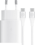 Samsung Super Fast Charging Charger 25W + USB-C Cable Nylon White 1.5m Fast charger