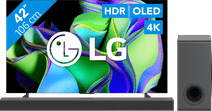 Coolblue LG OLED42C34LA (2023) + soundbar aanbieding