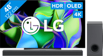 Coolblue LG OLED48C34LA (2023) + soundbar aanbieding