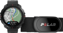 Polar Grit X 2 Pro Zwart + HR Hartslagmeter Borstband Horloge voor Android smartphones