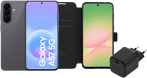Samsung Galaxy A57 256GB Grijs 5G + Basis Accessoirepakket Telefoon aanbieding