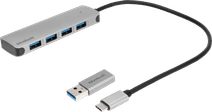 BlueBuilt 4-Port USB-A/C 3.0 Hub 