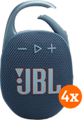 JBL Clip 5 Blauw 4-pack Draadloze speaker met accu