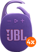 Coolblue JBL Clip 5 Paars 4-pack aanbieding
